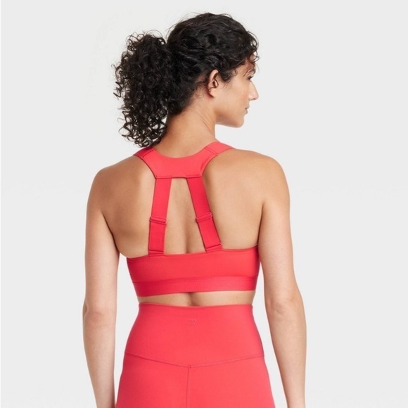 All in Motion Red Sports Bra - Picture 1 of 10